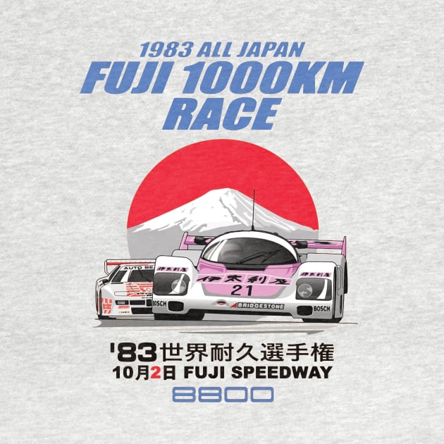 1983 FUJI 1000KM Tshirt by andesign